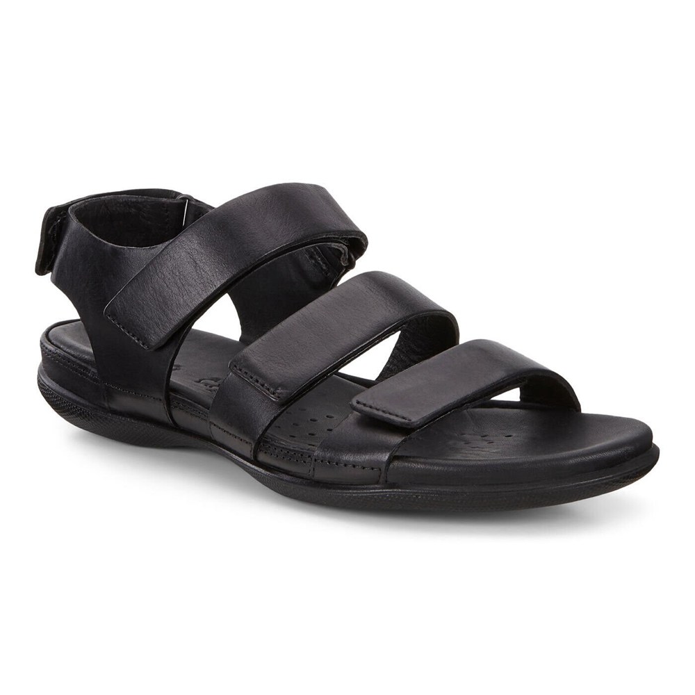 ECCO Womens Sandals Black - Flash Flat - BZS-325098